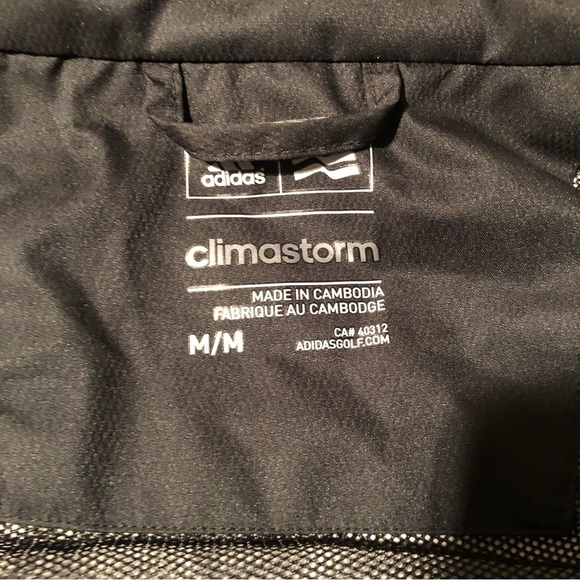 Adidas Climastorm Golf Jacket Mens size Medium Black - Picture 6 of 10